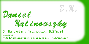 daniel malinovszky business card